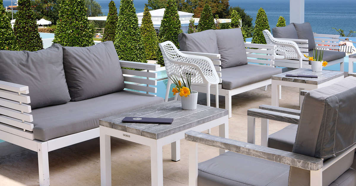 Een foto van het terras bij Cavo Olympo Luxury Hotel & Spa