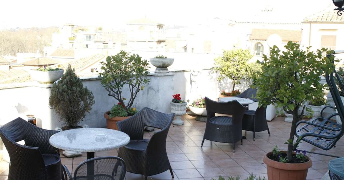Ein Foto von der Terrasse im Hotel Genio