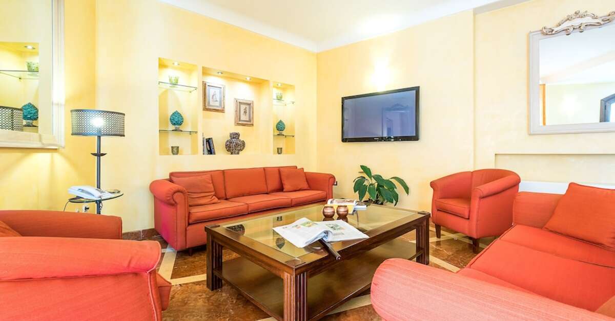 Een foto van het interieur van Hotel Vecchio Borgo