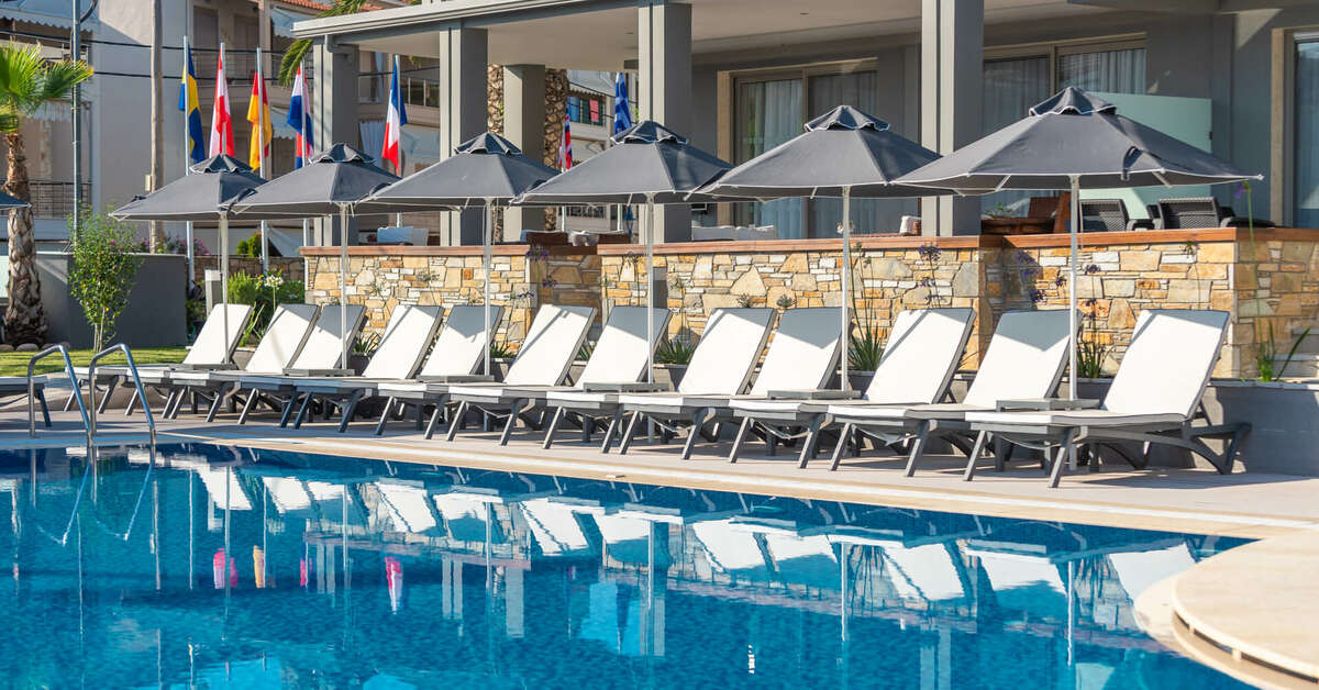 Een foto van het zwembad bij Dionysos Hotel & Studios