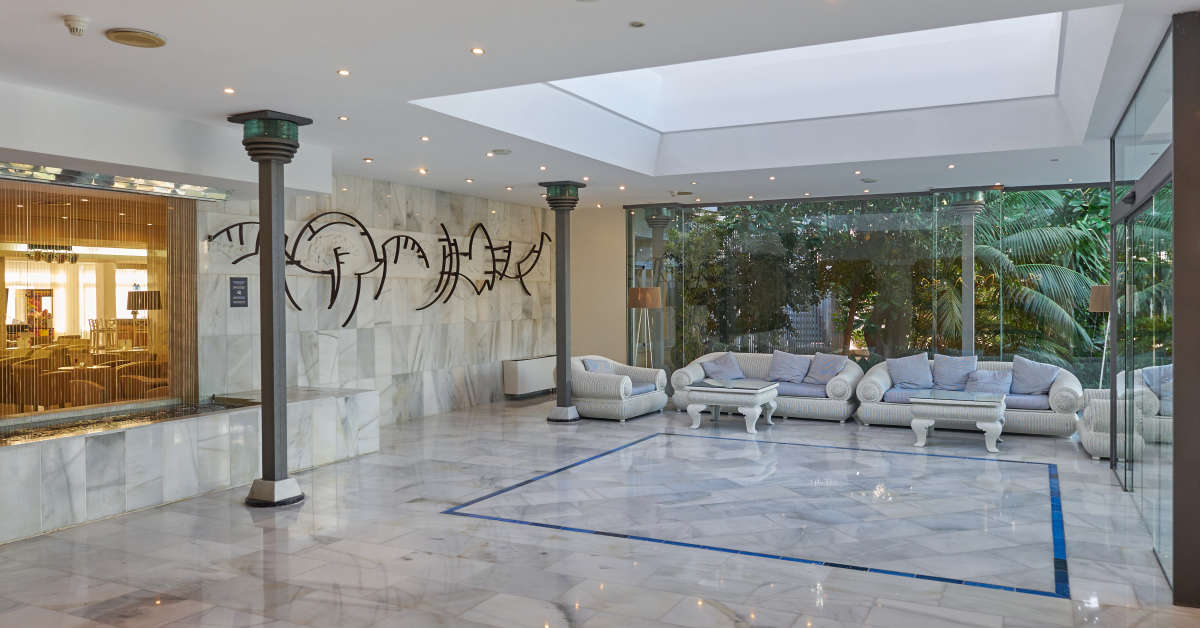 Een foto van het interieur van Hotel Oleander