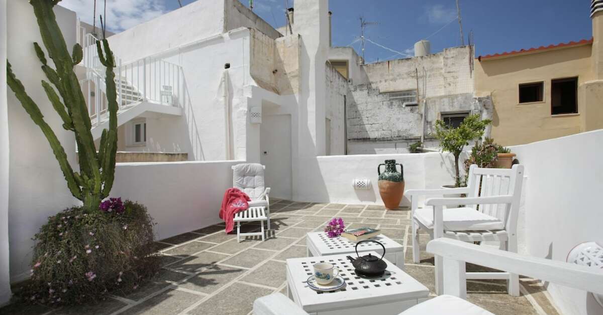Een foto van het terras bij Relais Corte Palmieri