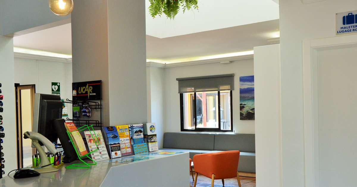 Een foto van het interieur van Bungalows Parque Bali