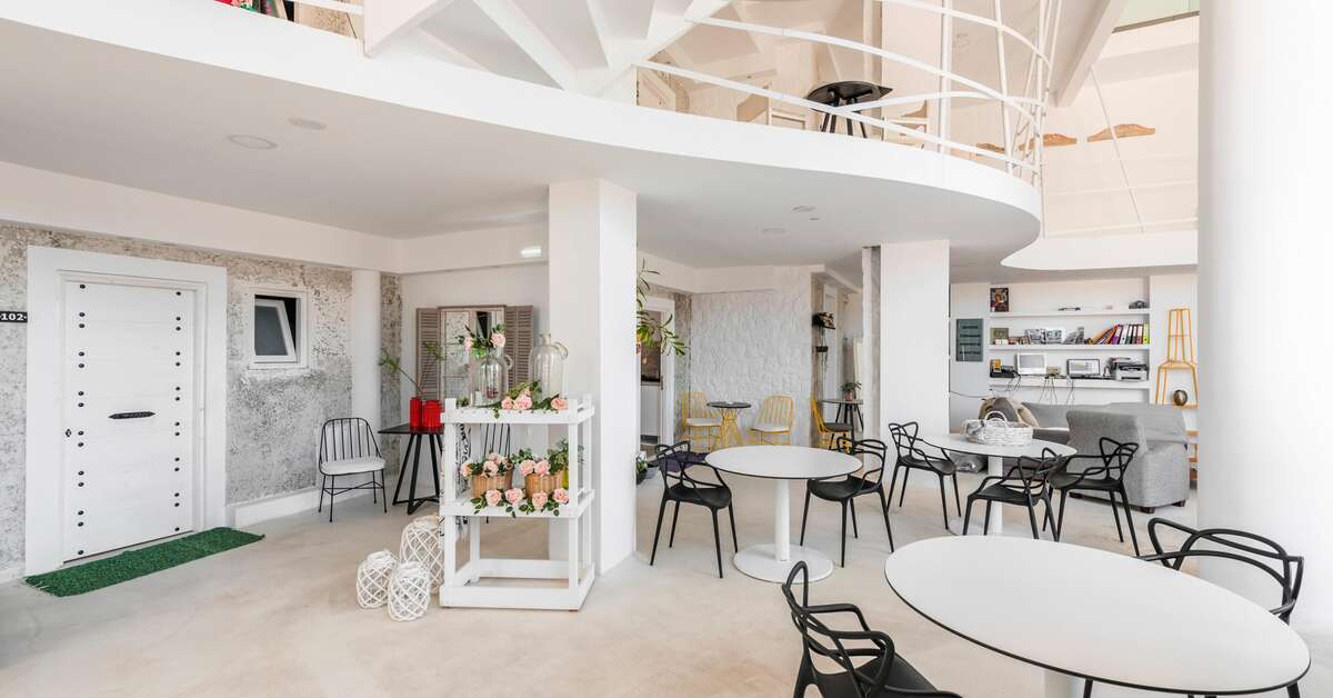 Een foto van het interieur van Kouros Exclusive Hotel