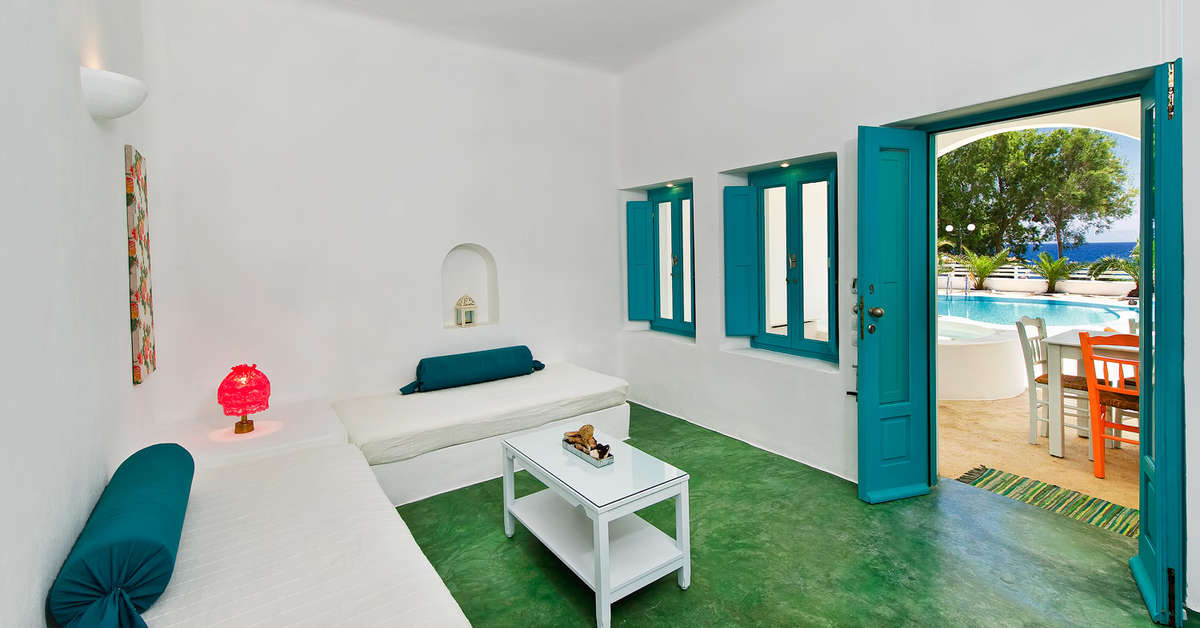 Een foto van het interieur van Appartementen Nissia