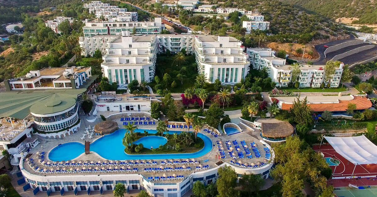 Een foto van het zwembad bij Bodrum Holiday Resort & Spa