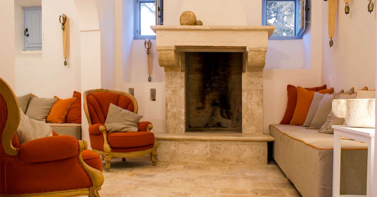 Een foto van het interieur van Masseria Corte degli Asini