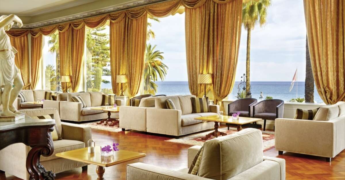 Een foto van het interieur van Royal Hotel San Remo