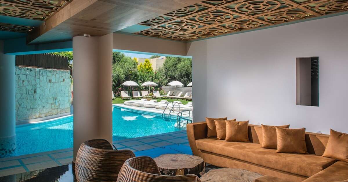 Ein Foto vom Pool im Anesis Blue Boutique