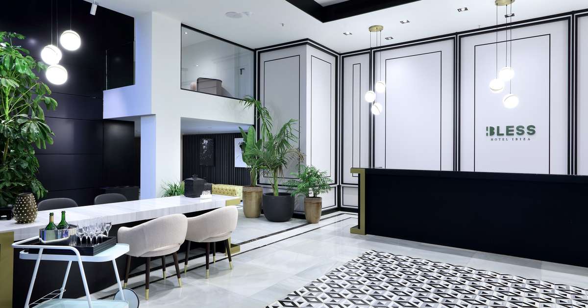 Een foto van het interieur van Bless Ibiza Hotel