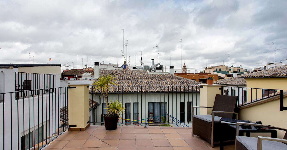 Een foto van het terras bij Appartementen Mon Suites Catedral