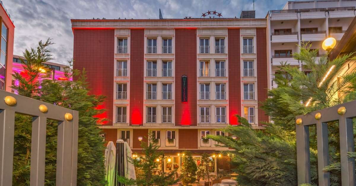 Ein Foto von der Außenansicht des Hotel Vicenza