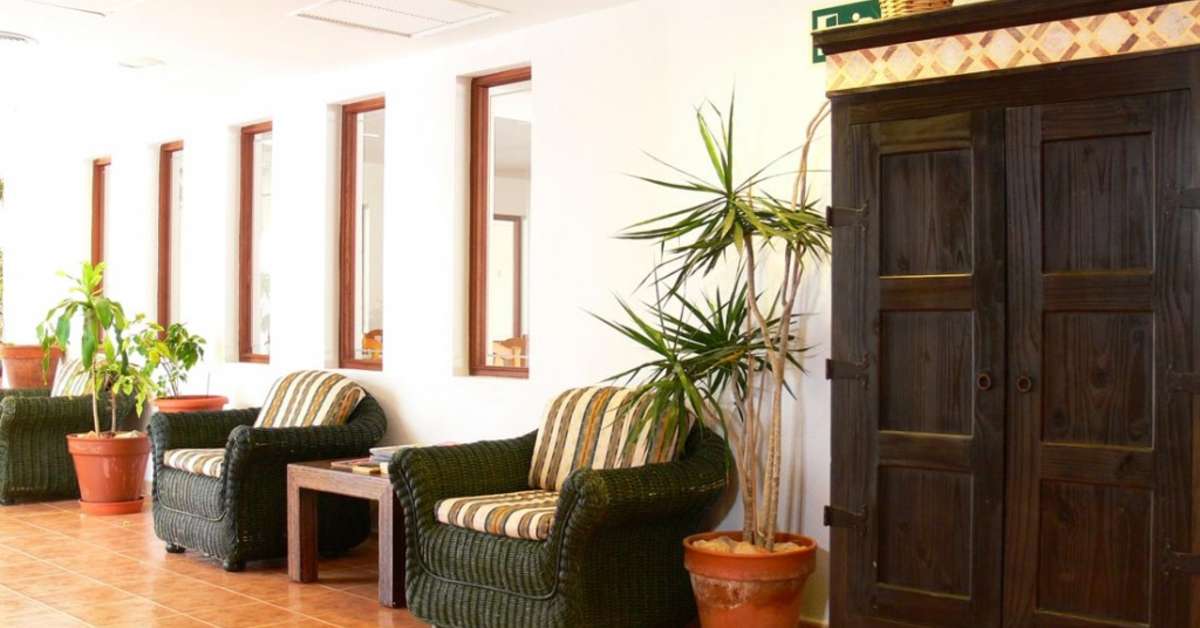 Een foto van het interieur van Roca Plana