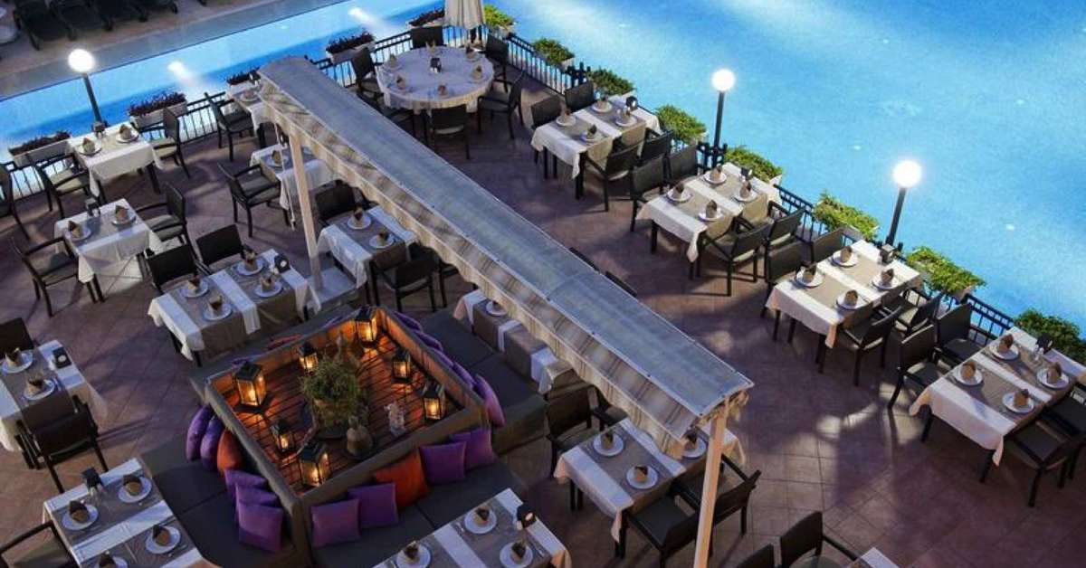 Een foto van het terras bij Kentia Apart Hotel
