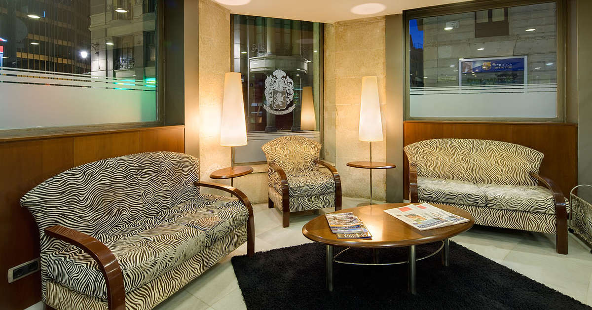 Een foto van het interieur van Hotel Suizo