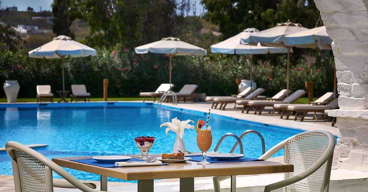 Een foto van het zwembad bij Yria Boutique Hotel & Spa