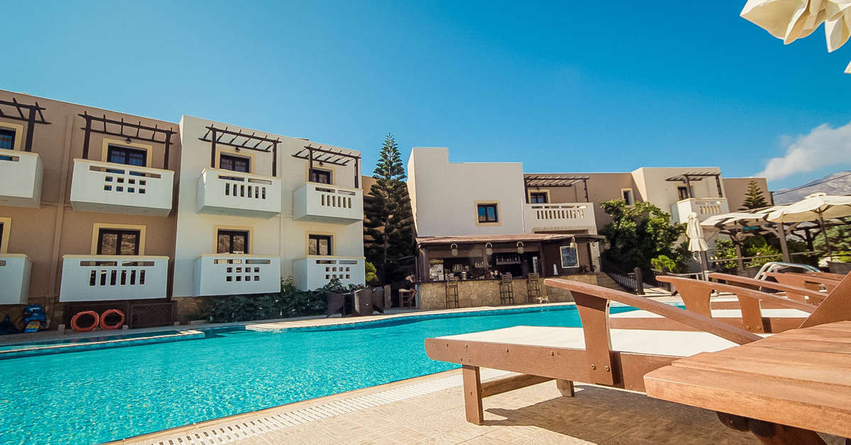 Ein Foto vom Pool im Arkasa Bay