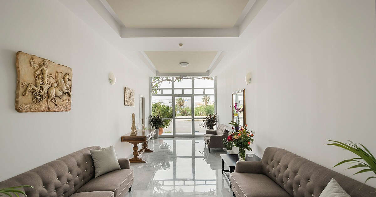 Een foto van het interieur van Hotel Vantaris Garden