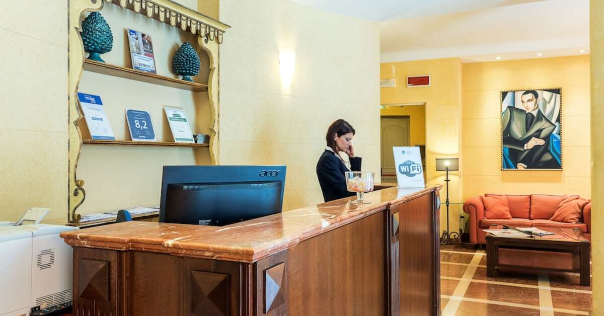 Een foto van het interieur van Hotel Vecchio Borgo
