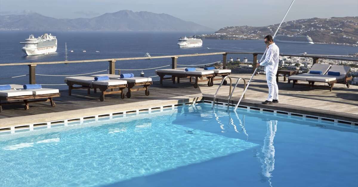 Ein Foto vom Pool im Tharroe of Mykonos Hotel