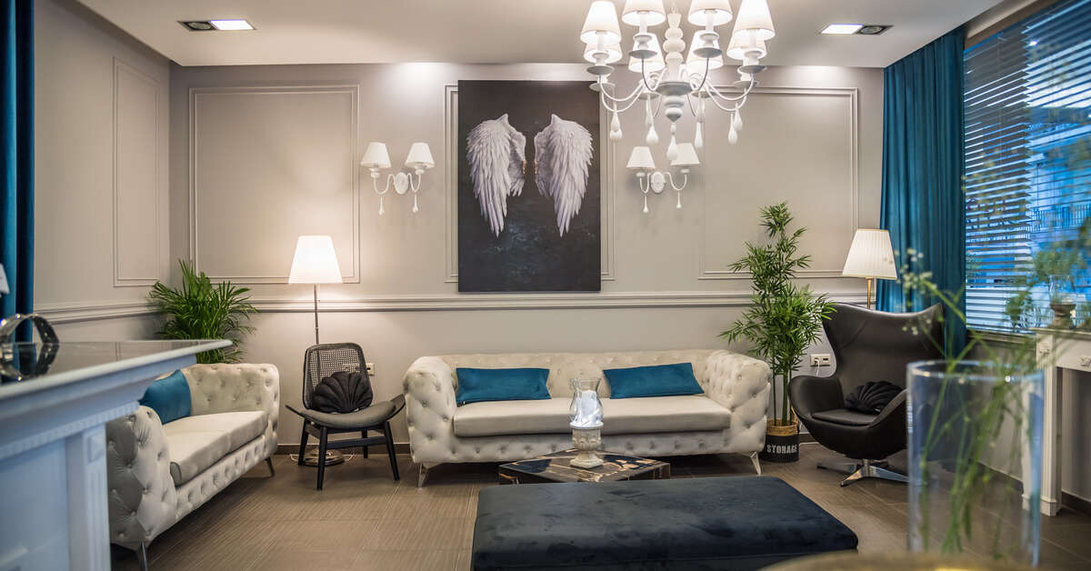 Een foto van het interieur van Aqua Mare Hotel