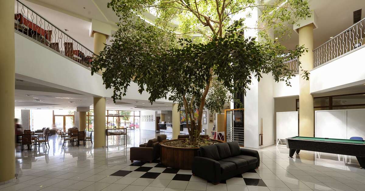 Een foto van het interieur van Aristoteles Holiday Resort & Spa