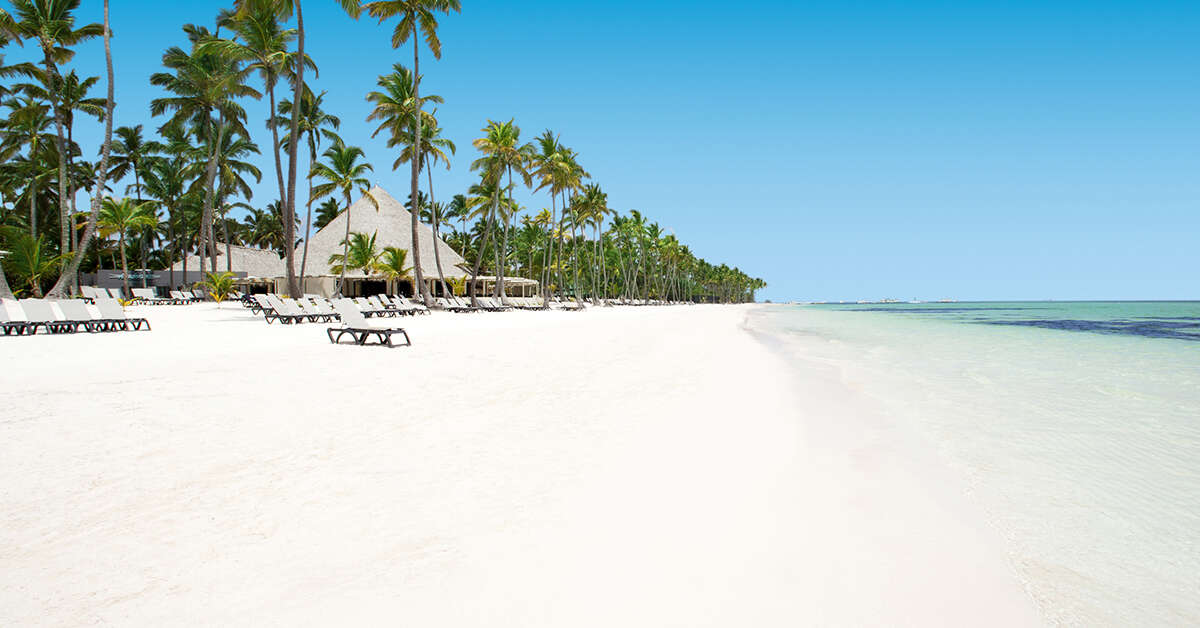 Een foto van het strand bij Barcelo Bavaro Beach
