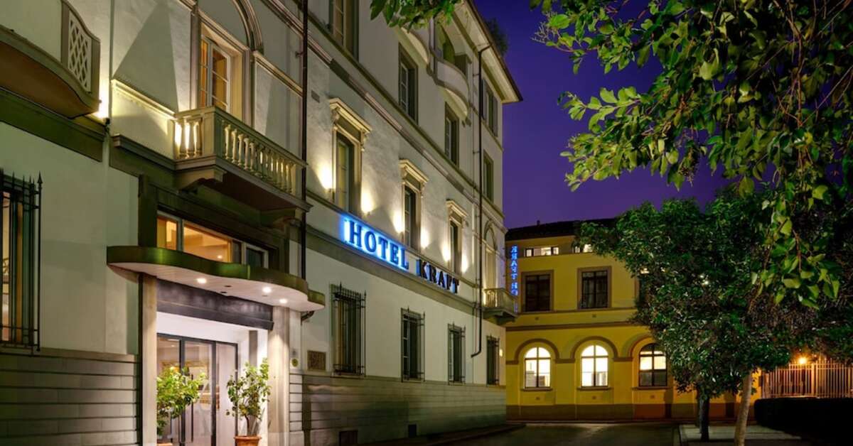 Ein Foto von der Außenansicht des Kraft Hotel Florence