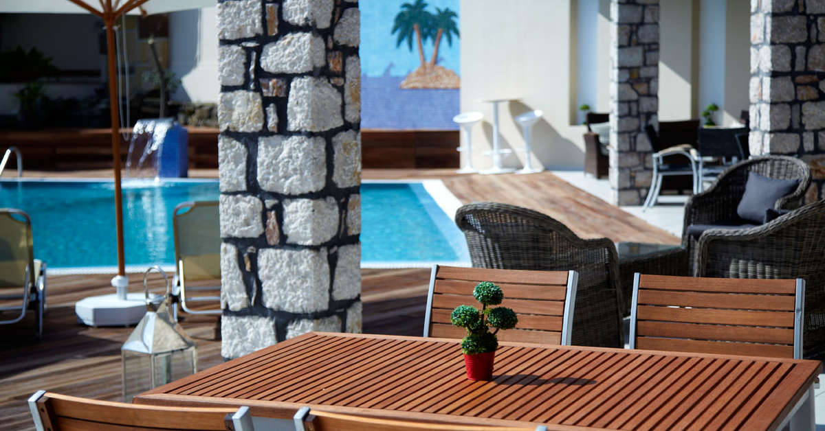 Een foto van het terras bij Venezia Resort