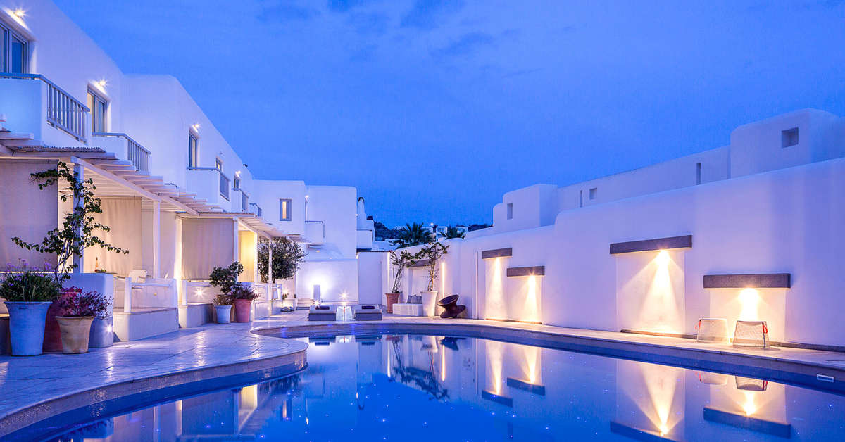 Een foto van het zwembad bij Mykonos Ammos Hotel