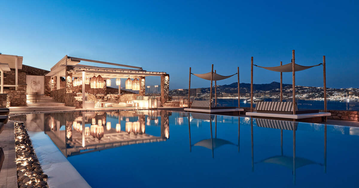 Een foto van het zwembad bij Mykonos No5 Suites & Villas
