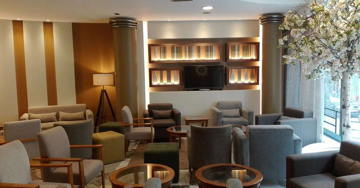 Een foto van het interieur van Hotel Windsor