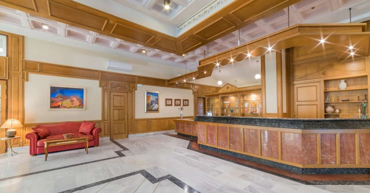 Een foto van het interieur van Ilaria Hotel