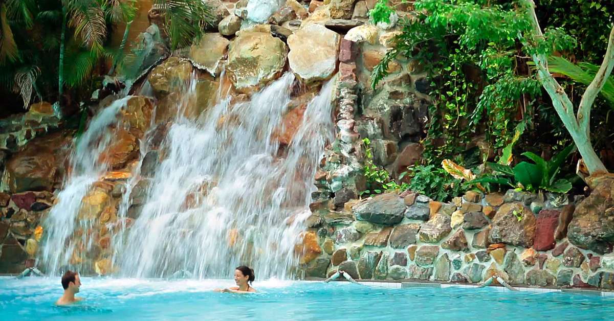 Een foto van het zwembad bij Center Parcs De Vossemeren