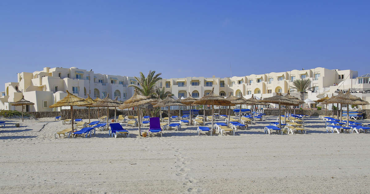 Ein Foto vom Strand beim Telemaque Beach & Spa