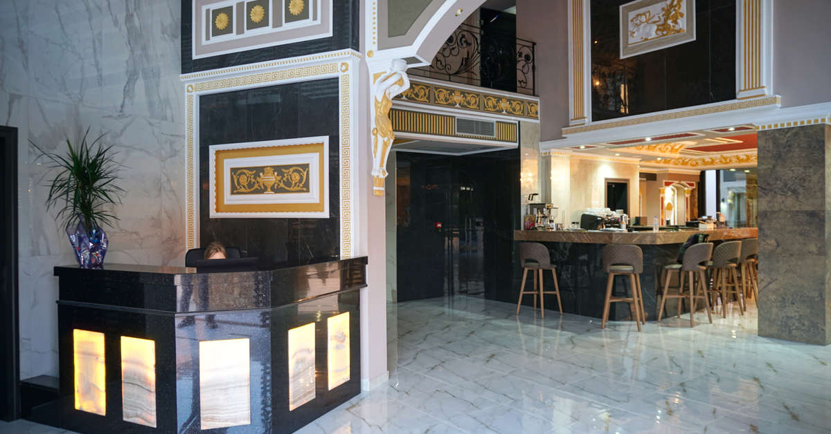 Een foto van het interieur van Agnes Deluxe Hotel