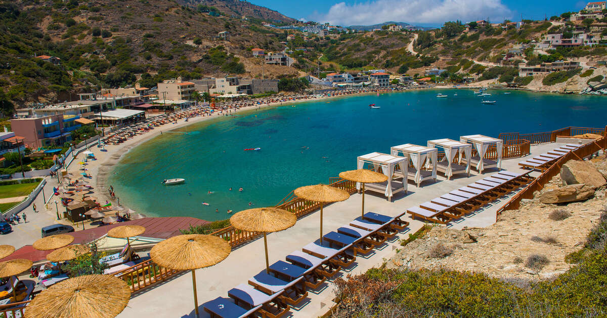Een foto van het strand bij Lygaria Beach Hotel