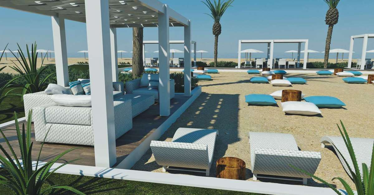 Een foto van het strand bij Vincci Safira Palms