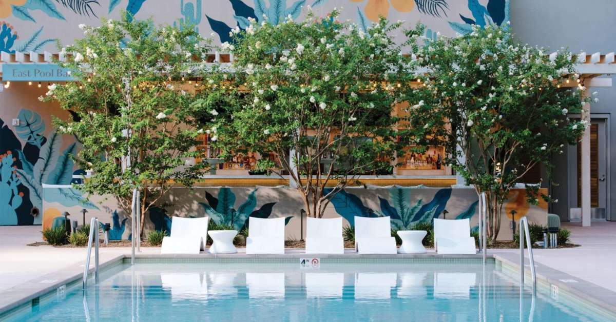 Een foto van het zwembad bij Park MGM Las Vegas