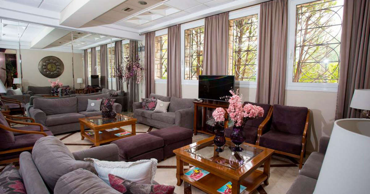 Een foto van het interieur van Hotel Akti Taygetos