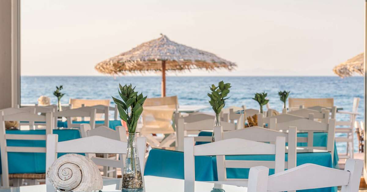 Een foto van de faciliteiten bij Kokkari Beach
