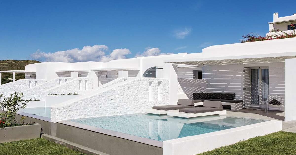 Een foto van het zwembad bij Paros Agnanti Hotel