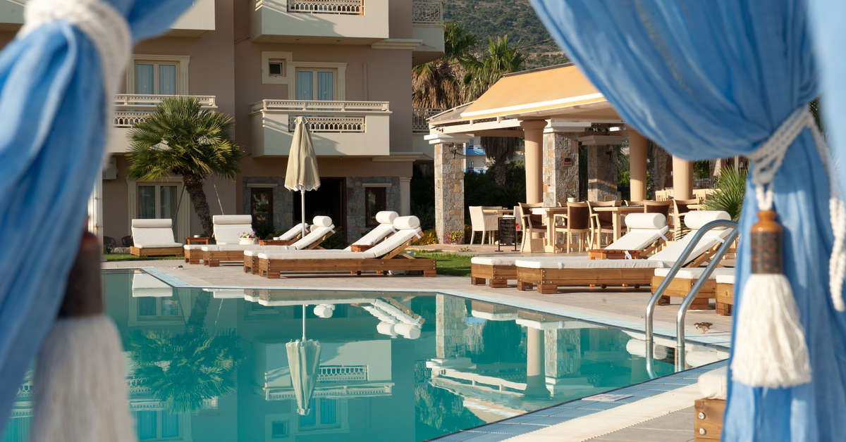 Een foto van het zwembad bij Socrates Hotel Malia Beach