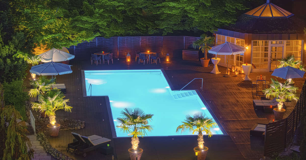 Ein Foto vom Pool im Parkhotel Residence