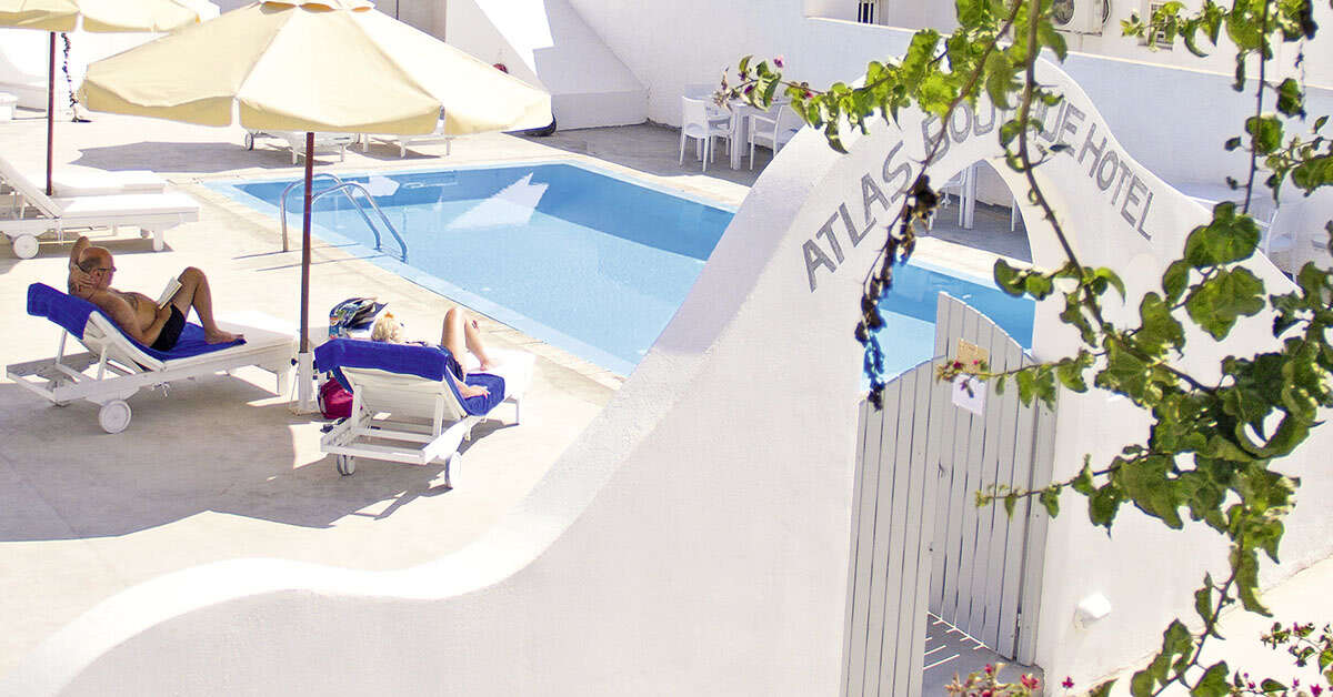 Een foto van het zwembad bij Atlas Boutique Hotel