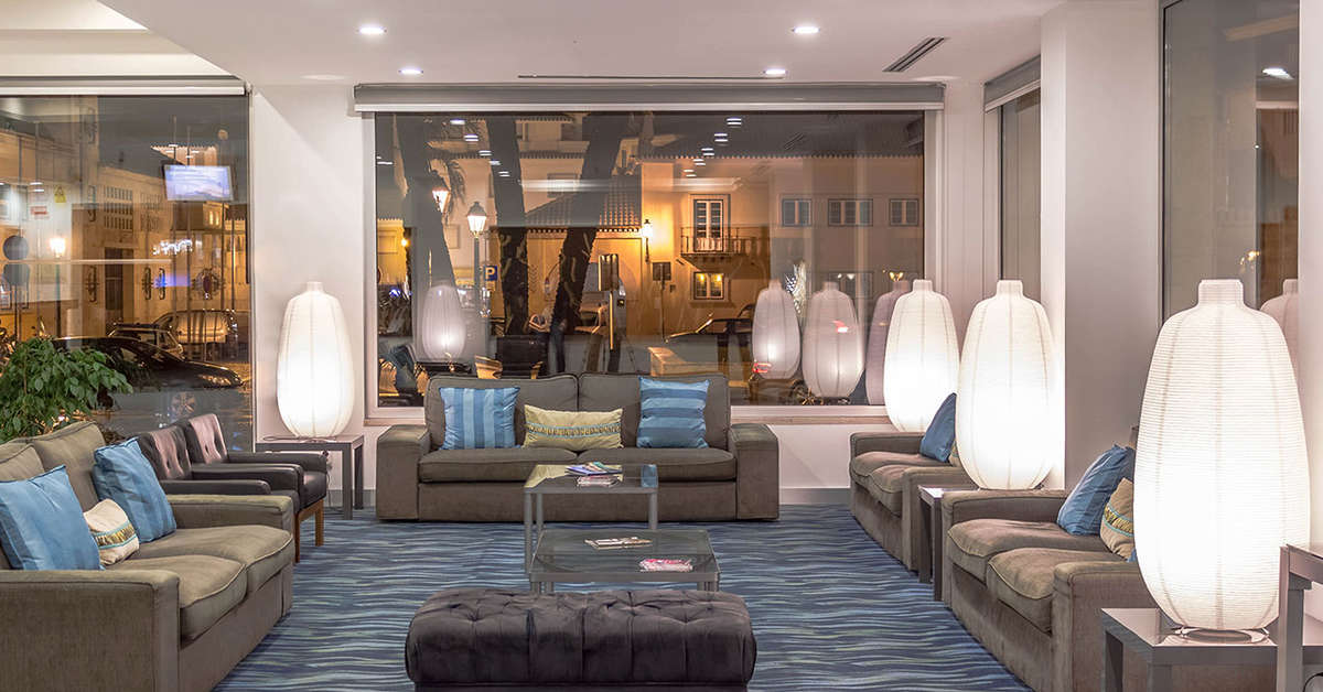 Een foto van het interieur van Hotel Baia