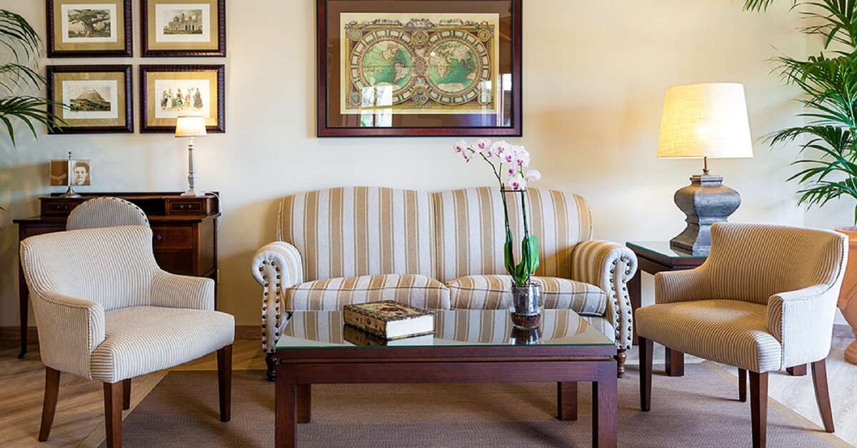 Een foto van het interieur van Appartementen Ambassador