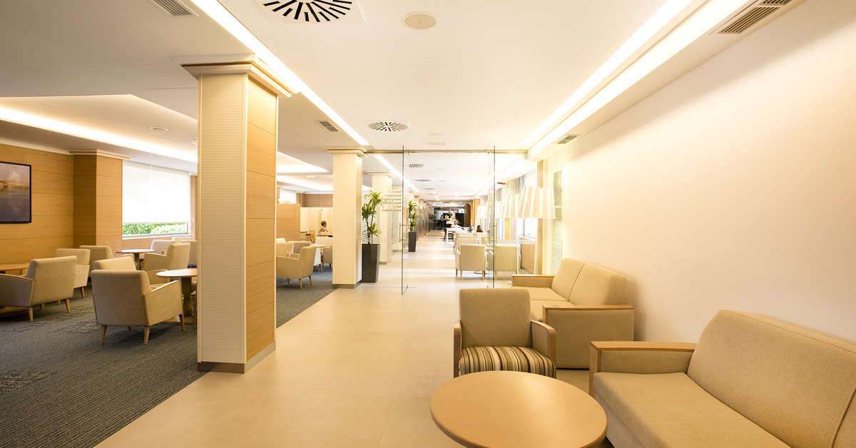 Een foto van het interieur van Hotel Cosmopolitan