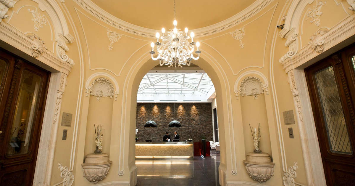 Een foto van het interieur van Eurostars Palazzo Zichy
