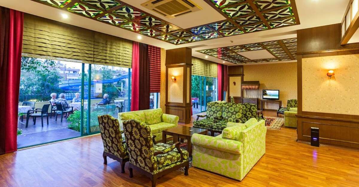 Een foto van het interieur van Hotel Dosi